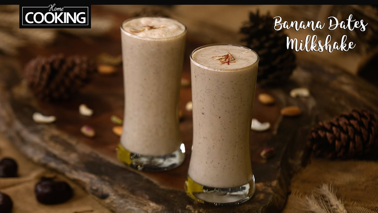 Banana Dates Milkshake | Healthy Weight Gain Recipes | Milkshake Recipe | Refreshing Drinks