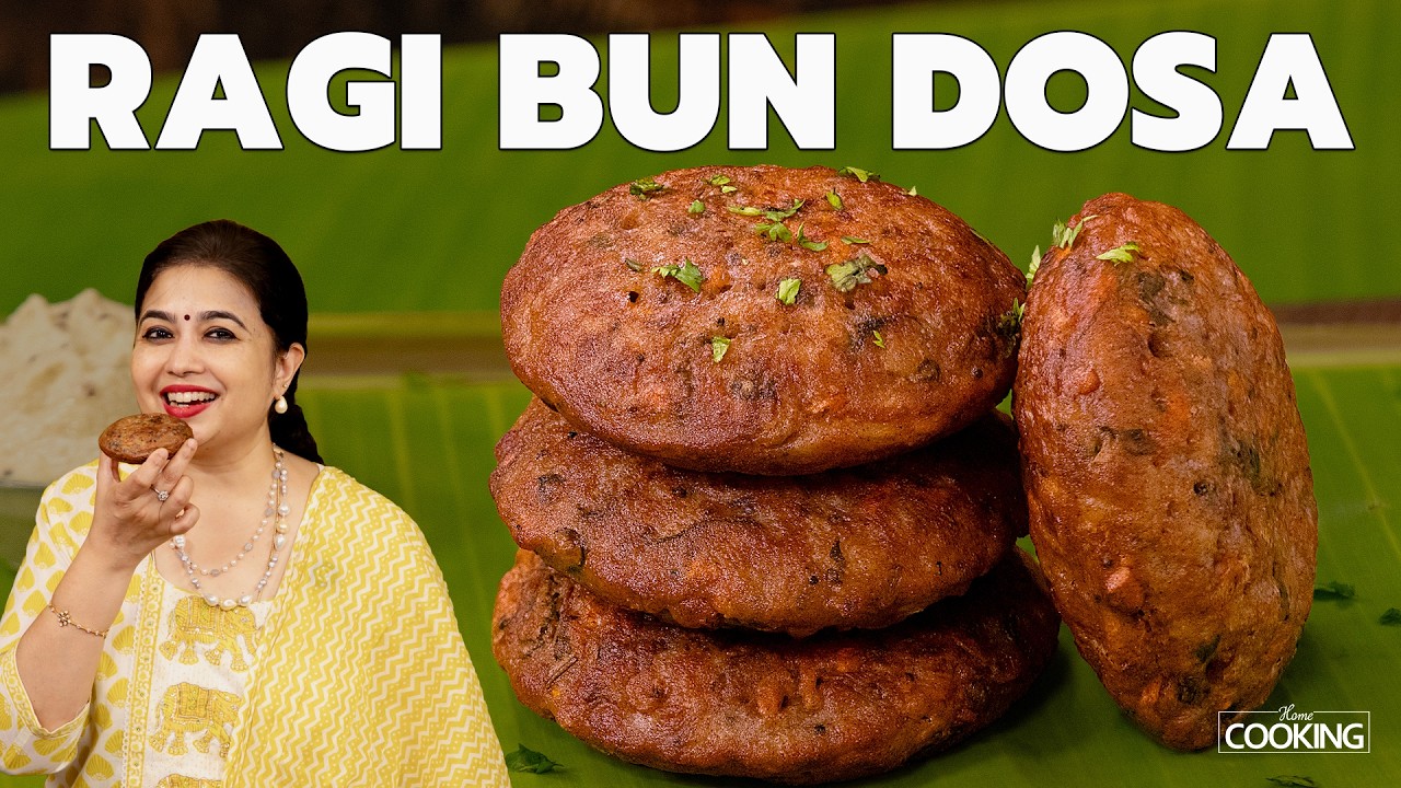 Ragi Bun Dosa | Healthy Breakfast Ideas | No Fermentation | Instant Tiffin Recipe | Evening Snacks