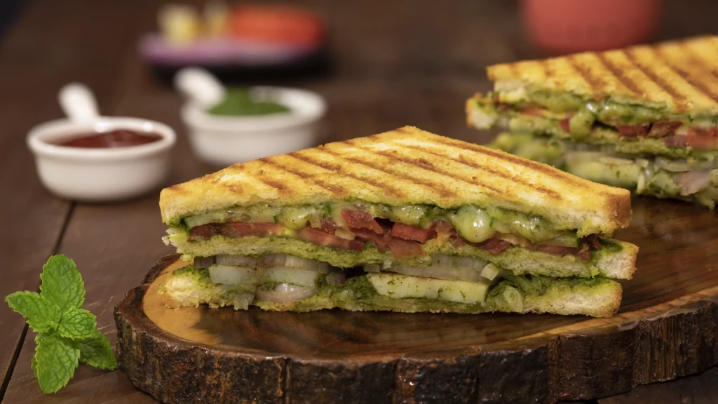 Easy Indian Picnic Menu Ideas: Recipes That Travel Well 8 Golden brown sandwich being flipped