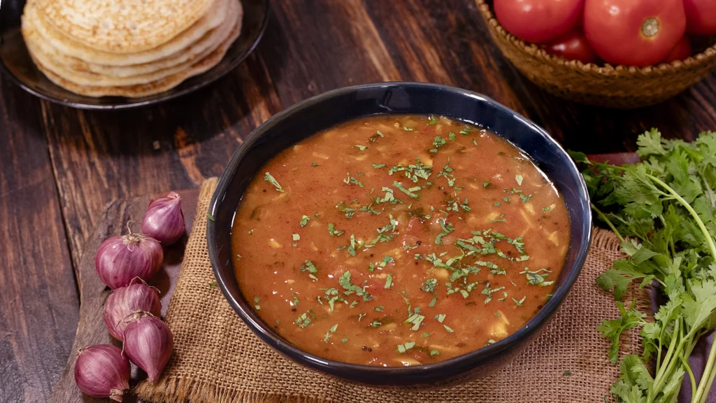 Delicious Indian Curries & Gravies You’ll Want to Eat Every Day 7 Finished tomato curry garnished with coriander