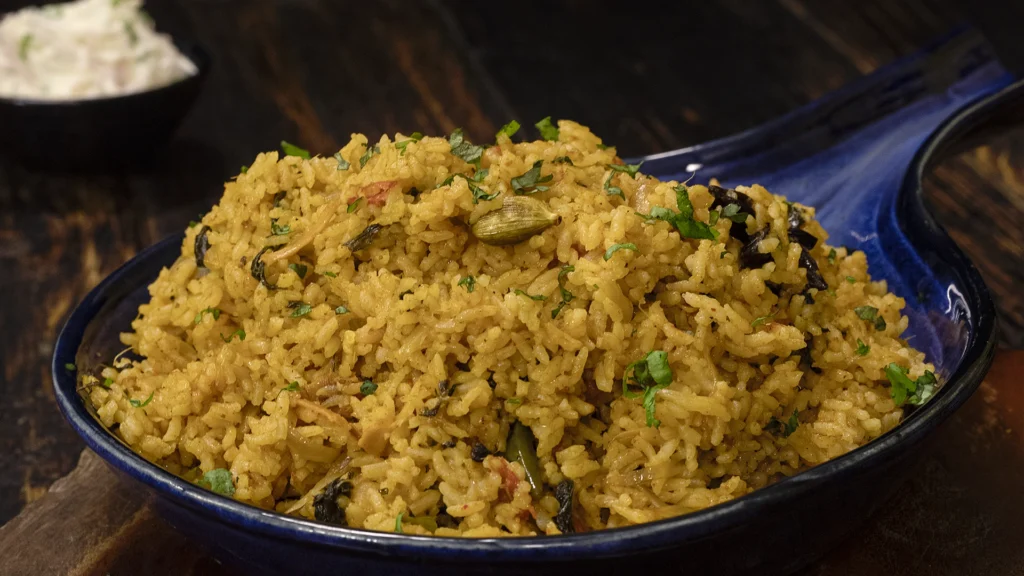 Gluten‑Free Indian Recipes to Elevate Your Table 12 Fluffy pulao in a serving bowl