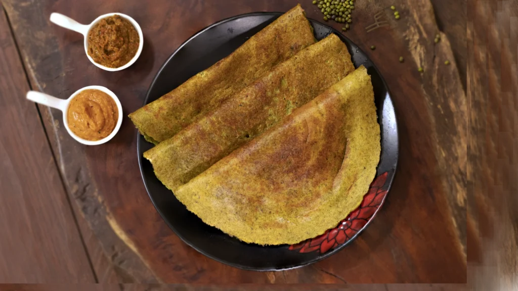 Back-to-School Snack & Lunch Box Recipes: Tasty, Nutritious, and Kid-Approved 16 Serving crispy green gram dosa with chutney