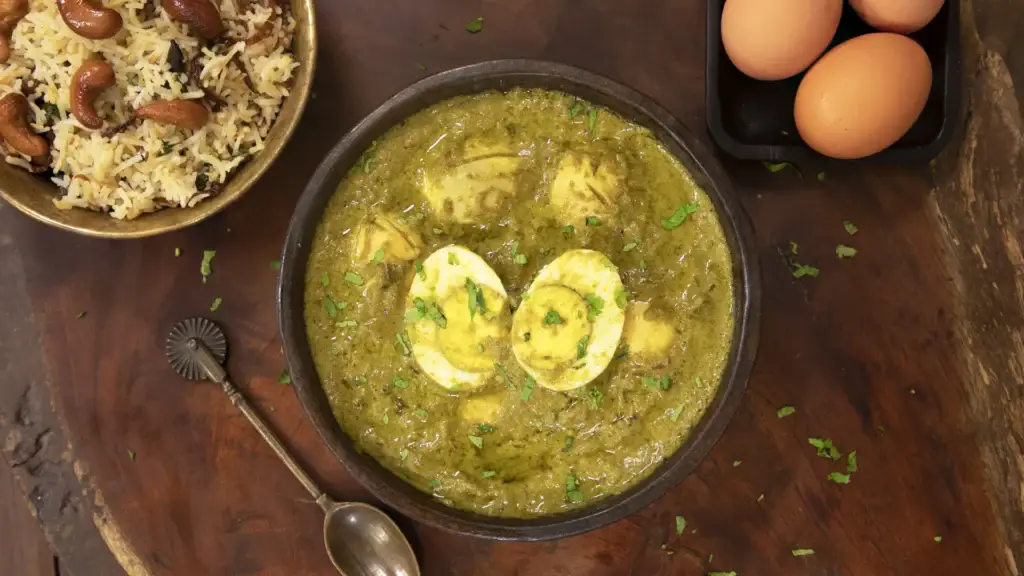 8 Delicious Egg Dishes to Try for Every Mood 2 A bowl of creamy egg malai curry garnished with green coriander