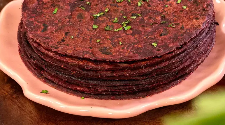 Beetroot Chapathi 3 Beetroot Chapathi