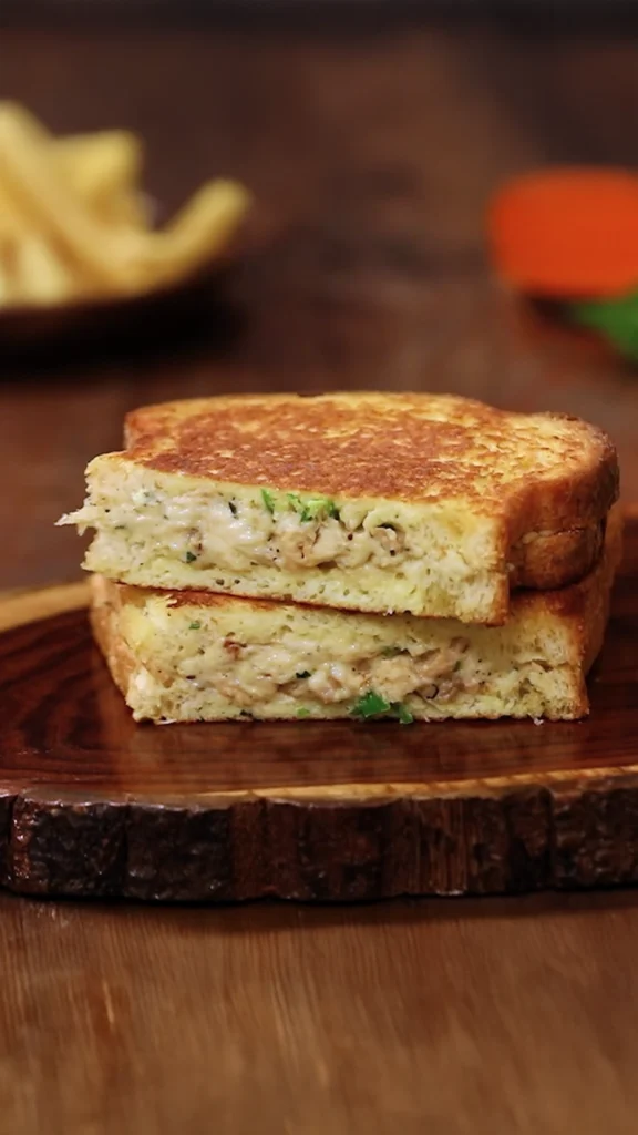 Cheesy Green Chilli Chicken Sandwich