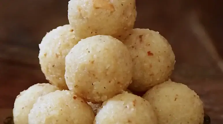 Condensed Milk Coconut Ladoo