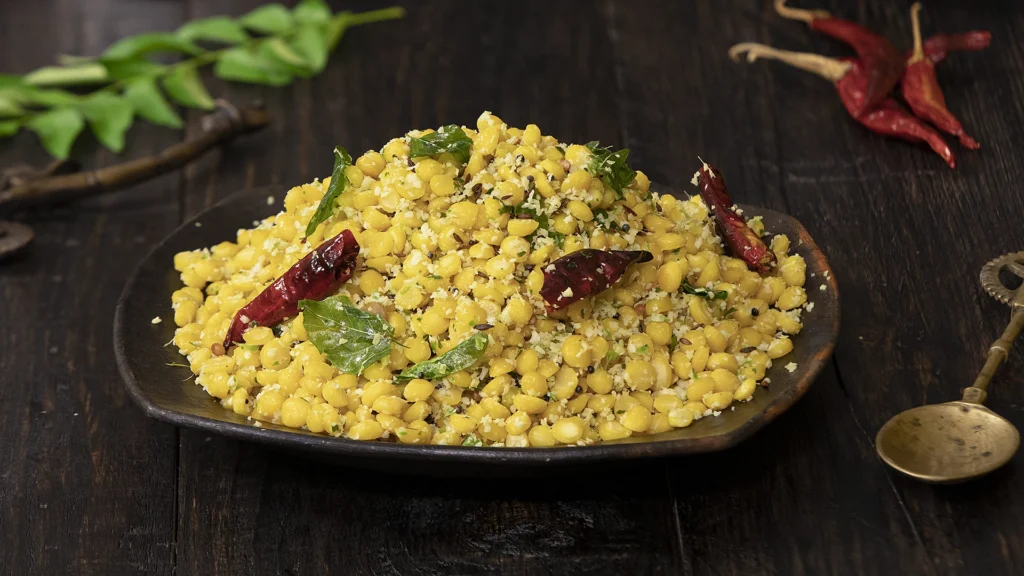 plated chana dal sundal ready to eat 1