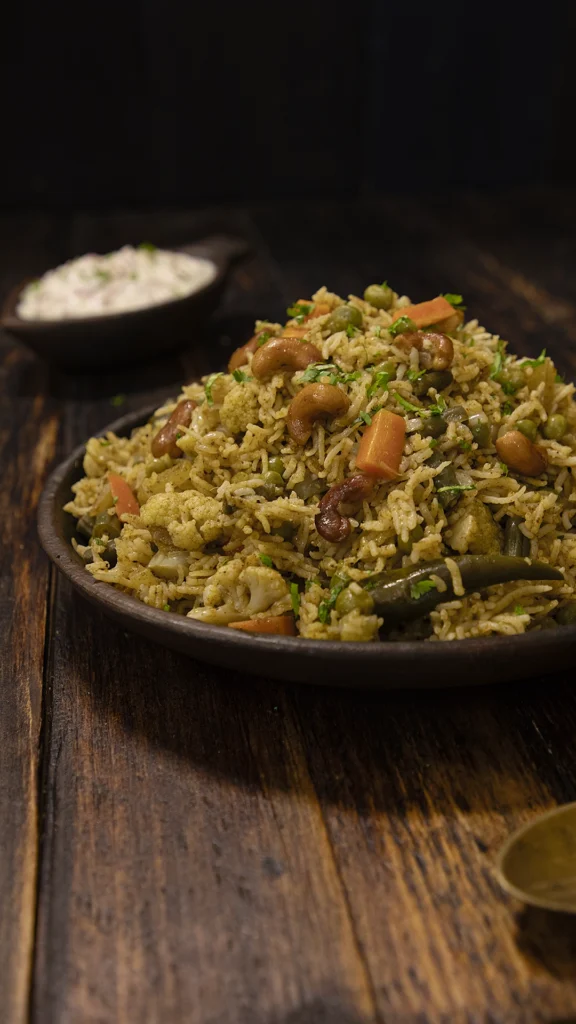 Andhra Style Veg Pulao 1 andhra veg pulao