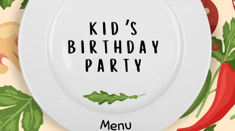 kids party menu