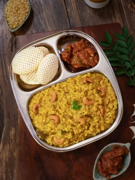 Mango Pickle Dal Rice