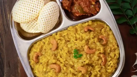 Mango Pickle Dal Rice