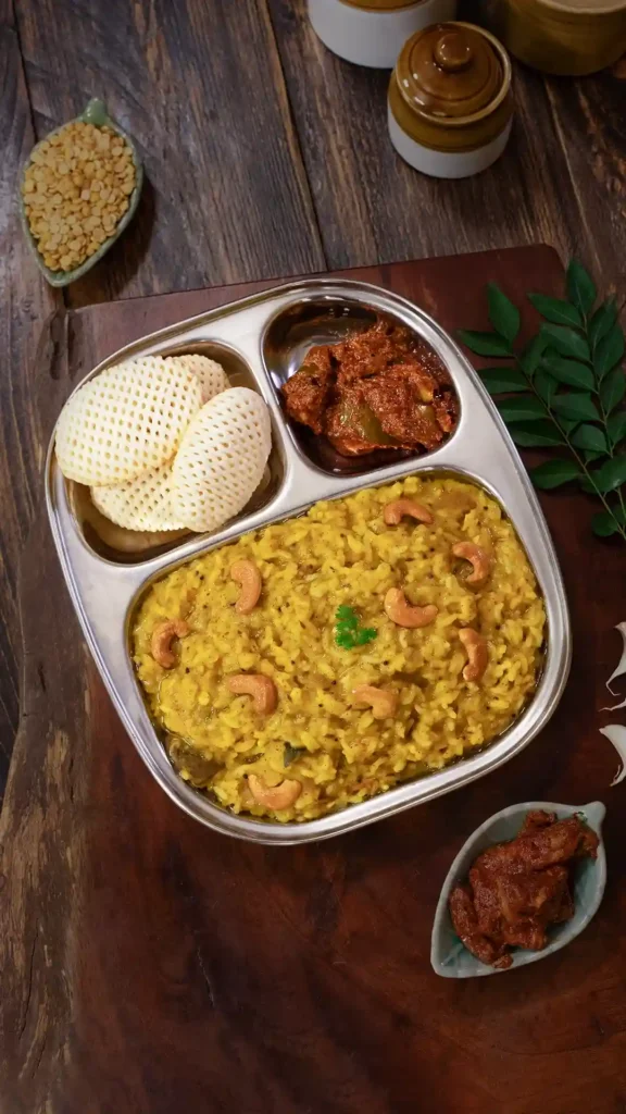 Mango Pickle Dal Rice